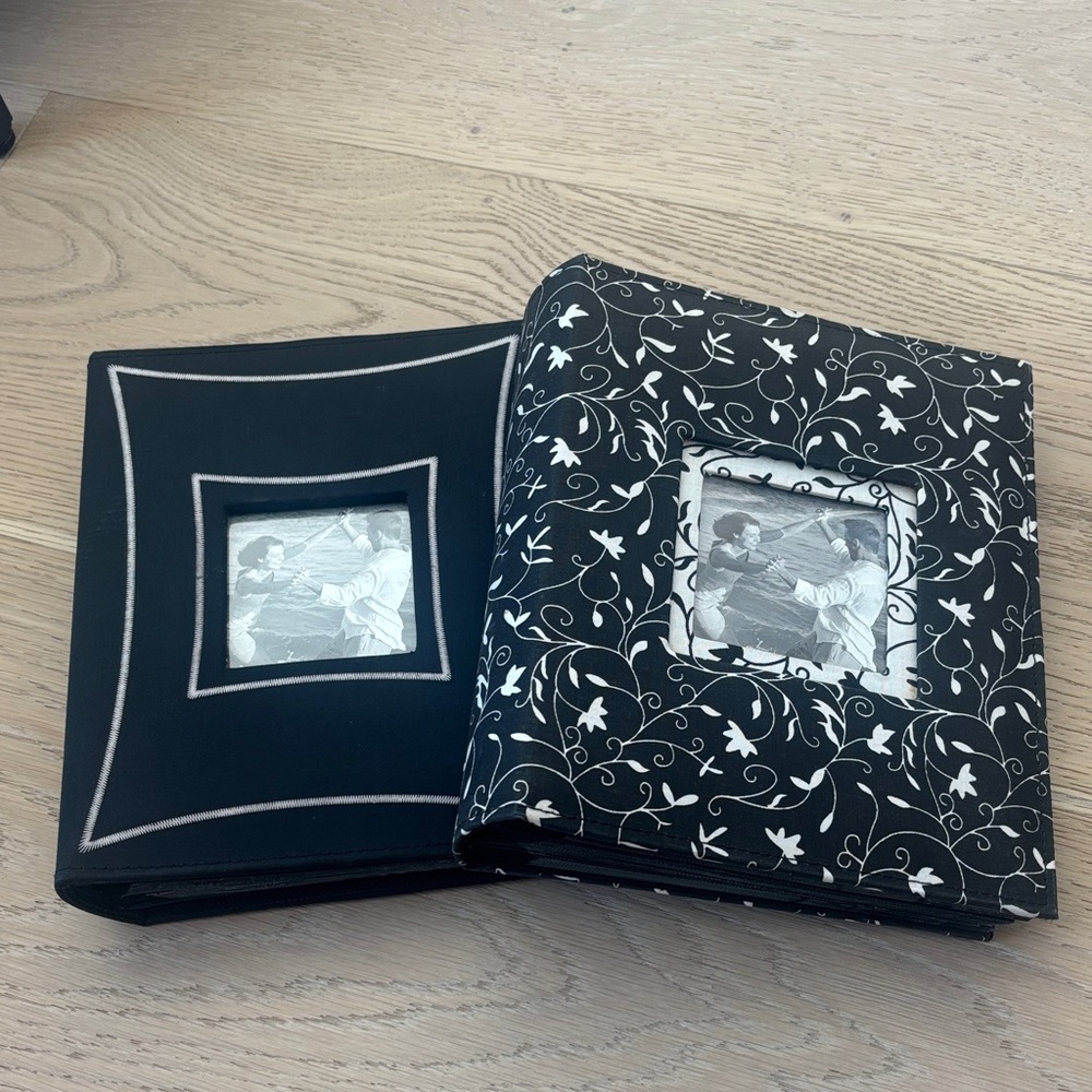 Set of two Black and White Photo Albums